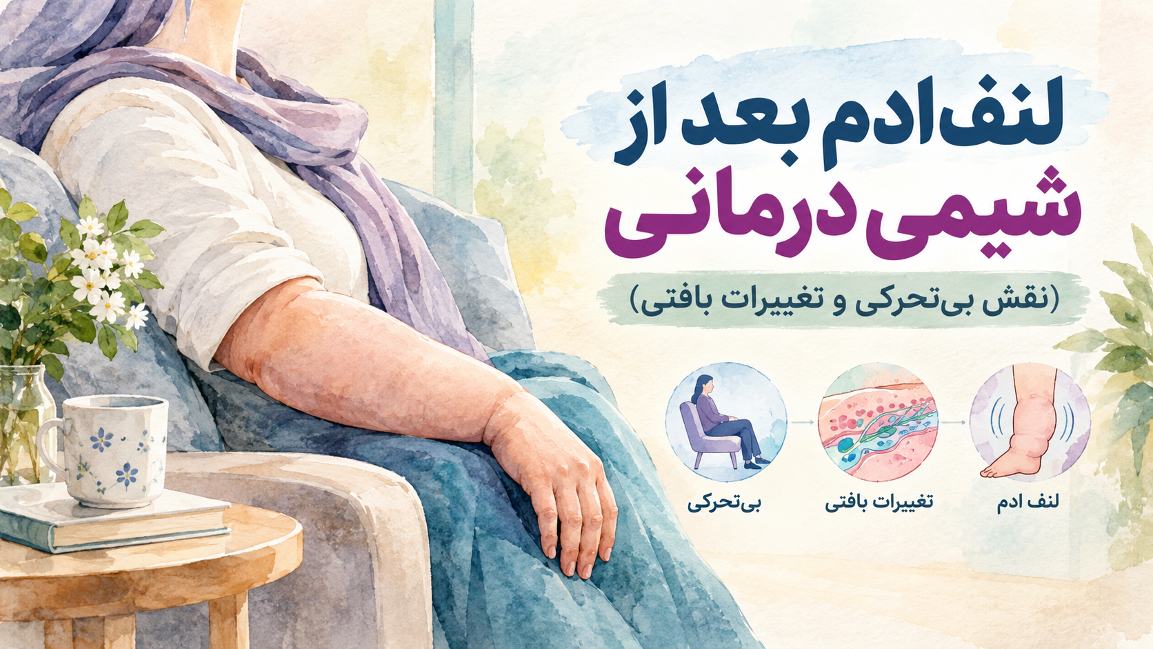 لنف ادم بعد از شیمی درمانی